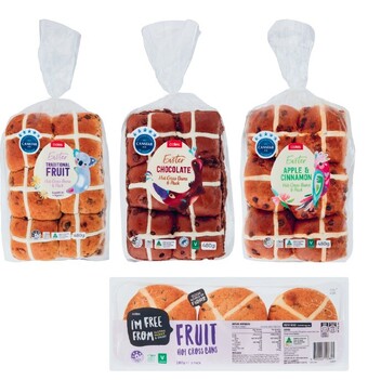 Coles Coles Hot Cross Buns 3 Pack, 6 Pack or 9 Pack offer