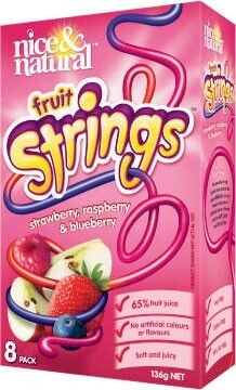 Coles Nice & Natural Fruit Strings 136g offer