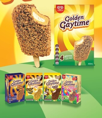 Coles Streets Golden Gaytime 4 Pack 400mL offer