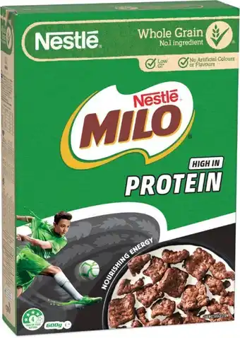 Coles Nestlé Milo Breakfast Protein 600g offer
