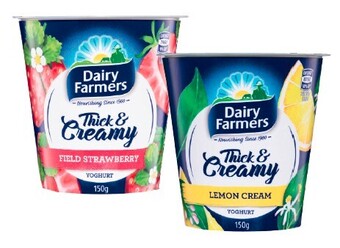 Coles Dairy Farmers Thick & Creamy Yoghurt 150g offer