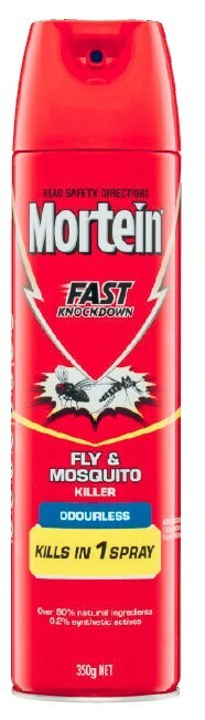 Coles Mortein Fast Knockdown Fly & Mosquito Killer Odourless 350g offer