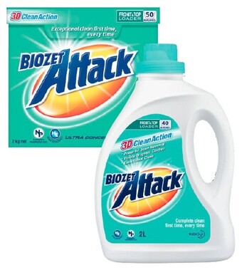Coles Biozet Laundry Liquid 2 Litre or Powder 2kg offer