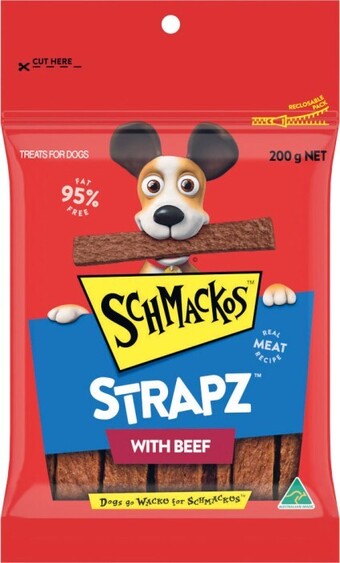 Coles Schmackos Dog Treats 200g offer