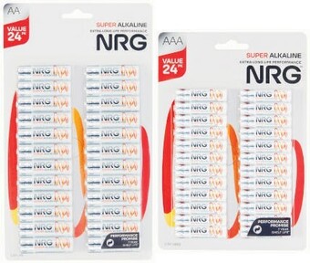 Coles NRG Batteries AA or AAA 24 Pack offer