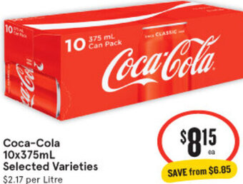 IGA Xpress Coca-cola 10x375ml offer