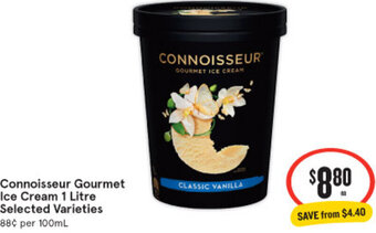 IGA Xpress Connoisseur Gourmet Ice Cream 1 Litre offer