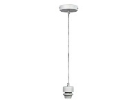LivingStyles Parti Pendant Light Cord Suspension, White / Clear offer