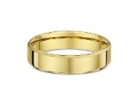 Bevilles Jewellery Dora 5mm Flat Bevel Edge Wedding Band in 9ct Yellow Gold Size T offer