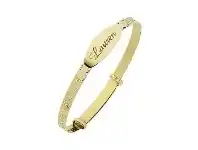 Bevilles Jewellery 9ct Yellow Gold Personalised Baby or Toddler ID Bangle offer