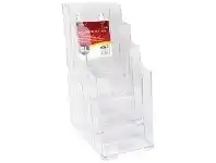 Officeworks Deflect-O deflecto 4 Tier DL Brochure Holder Portrait offer