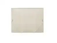 Officeworks J.Burrows A4 Document Wallet with Elastic Closure Clear offer