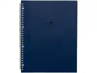 Officeworks Aqua Drops A4 Refillable Display Book 10 Pocket Pale Navy offer