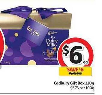 Coles Cadbury Gift Box 220g offer