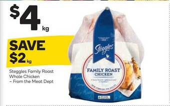 Woolworths Steggles Family Roast Whole Chicken offer