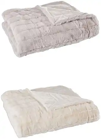 Spotlight 40% off Koo Elite Luxurious Faux Fur Stripe Blanket 180x220cm offer