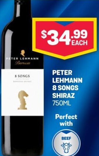 Bottlemart Peter Lehmann 8 Songs Shiraz offer