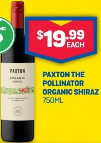 Bottlemart Paxton The Pollinator Organic Shiraz offer
