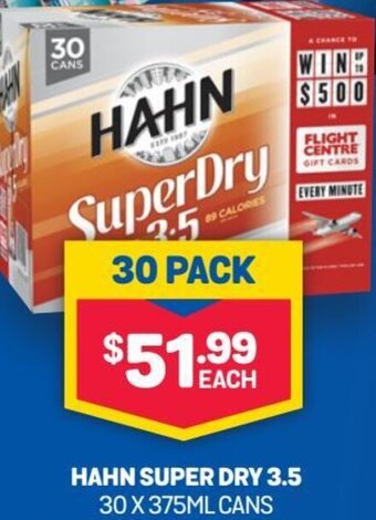 Bottlemart Hahn Super Dry 3.5 offer