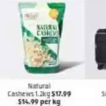 ALDI Natural Cashews 1.2kg 517.99 offer