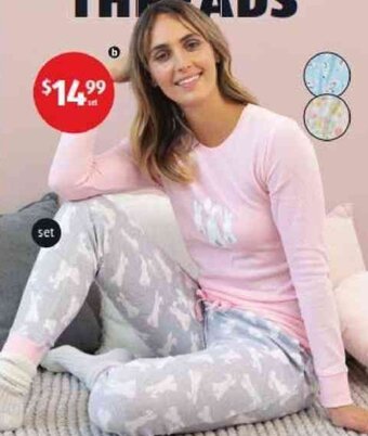 ALDI Women's Waffle Pj Set offer