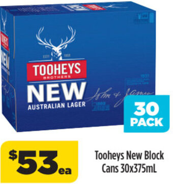 Liquorland Tooheys New Block Cans 30x375ml offer
