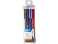 Officeworks Studymate Fineliners 0.4mm Assorted 4 Pack offer