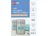 Officeworks Avery Rectangle Kitchen Labels 60 x 34mm White 40 Pack offer