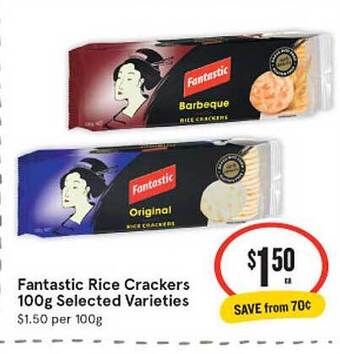 IGA Fantastic Rice Crackers 100g offer