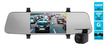 SuperCheap Auto Nanocam+ 5.5” HD Front & Rear Mirror Dash Cam offer