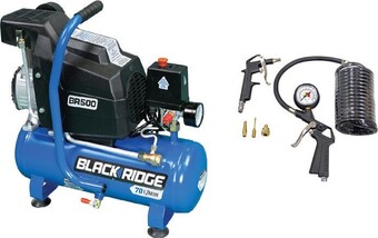 SuperCheap Auto Blackridge 1HP Air Compressor & Inflator Kit Combo offer