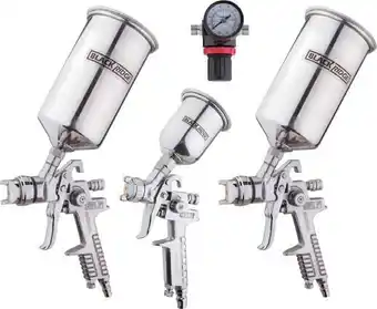 SuperCheap Auto Blackridge 4 Pce HVLP Air Spray Gun Kit offer