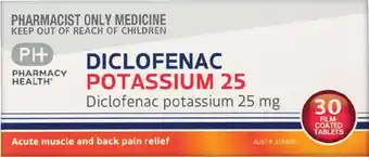 Soul Pattinson Chemist Pharmacy Health Diclofenac Potassium 25mg 30 Film-Coated Tablets offer