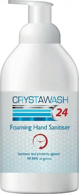 Crystawash 24 Foaming Hand Sanitiser 500mL
