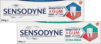 Sensodyne Sensitivity & Gum Dual Action Original or Extra Fresh 100g