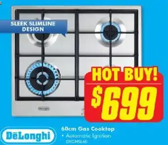 The Good Guys DeLonghi 60cm Gas Cooktop DEGHSL60 offer
