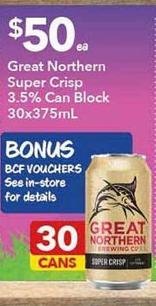 Ritchies Great Northern Super Crisp 3.5% Can Block offer