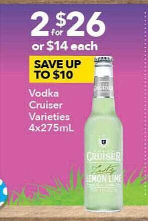 Ritchies Vodka Cruiser Varieties offer