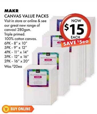 Makr Canvas Value Packs