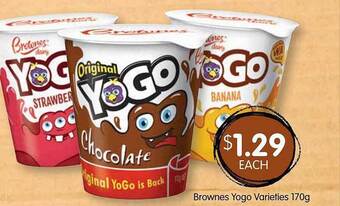 Spudshed Brownes Yogo Varieties offer