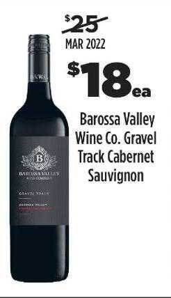 Liquorland Barossa Valley Wine Co. Gravel Track Cabernet Sauvignon offer