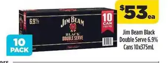 Liquorland Jim Beam Black Double Serve Cans offer