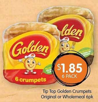 Spudshed Tip Top Golden Crumpets Original Or Wholemeal offer