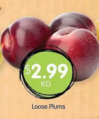 Spudshed Loose Plums offer