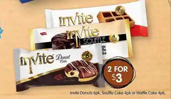 Spudshed Invide Donuts, Souffle Cake Or Waffle Cake offer