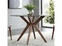LivingStyles Forza Round Dining Table, 120cm, Walnut offer