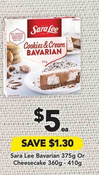 Drakes Sara Lee Bavarian Or Cheesecake offer