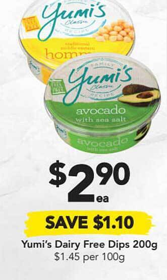 Drakes Yumi's Dairy Free Dips offer