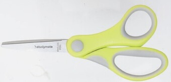 Officeworks Studymate Soft Grip Scissors 5.3" - Green offer