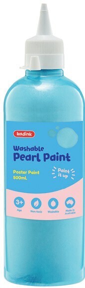 Officeworks Kadink Washable Pearl Paint 500mL - Blue offer